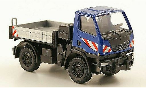 Mercedes Unimog Base 1/87 Wiking U20 flatbed blue diecast model cars