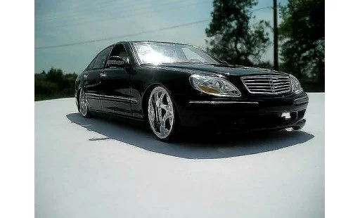 Mercedes Classe S 500 1/18 Maisto dub black jantes chromees 18 pouces diecast model cars