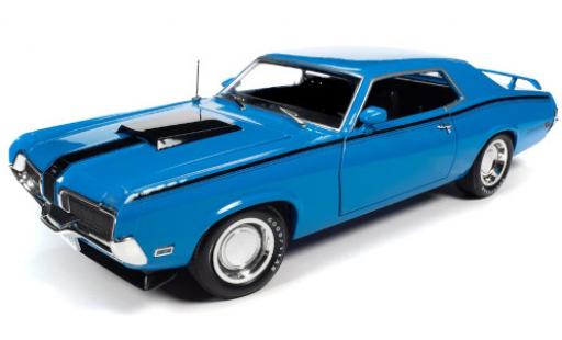 Diecast model cars Mercury Cougar Base Hardtop blue 1/18 Auto World