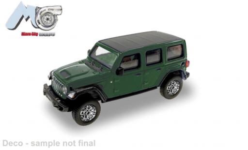 Diecast model cars Jeep Wrangler Base green 2017 1/87 Micro City 87