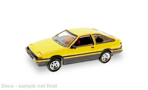 Diecast model cars Toyota Corolla AE86 yellow 1/87 Micro City 87