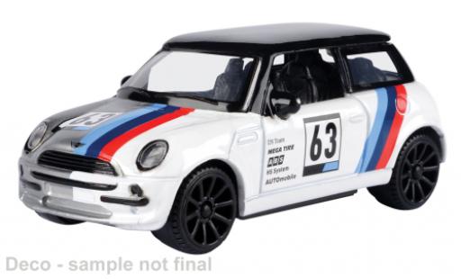 Diecast model cars Mini Cooper Base white/Dekor 1/43 Motormax