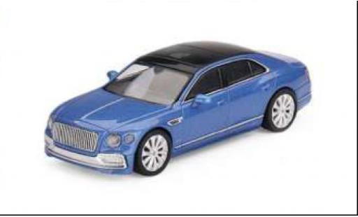 Diecast model cars Bentley Flying Spur berline blue/black 1/64 Mini GT