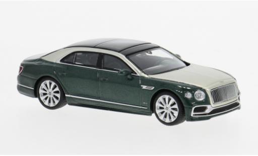 Diecast model cars Bentley Flying Spur berline green/beige 1/64 Mini GT