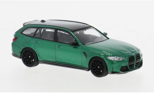 Diecast model cars Bmw M3 Competition Touring (G81) green 1/64 Mini GT
