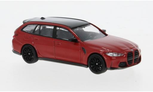 Diecast model cars Bmw M3 Competition Touring (G81) red 1/64 Mini GT