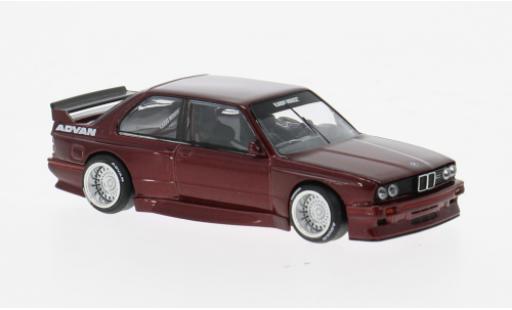 Diecast model cars Bmw M3 coupe (E30) red 1989 1/64 Mini GT