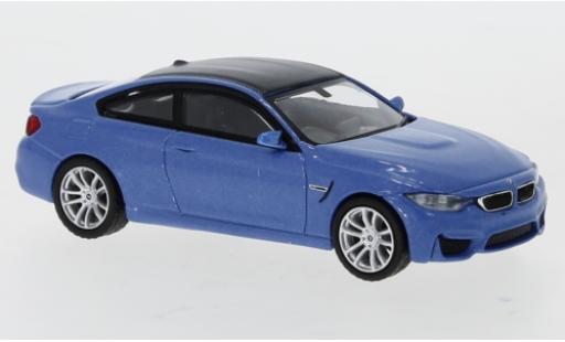 Diecast model cars Bmw M4 coupe (F82) metallic blue/carbon RHD 1/64 Mini GT