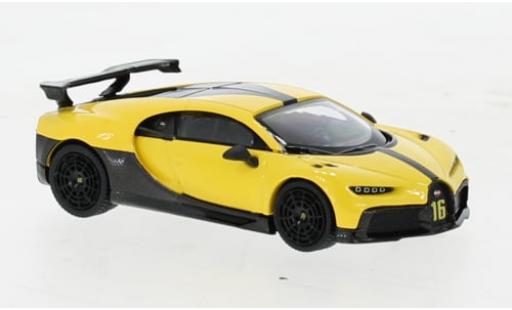 Diecast model cars Bugatti Chiron Pur Sport yellow 1/64 Mini GT