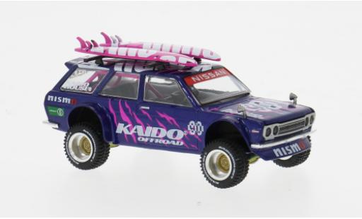 Diecast model cars Datsun 510 Wagon 4x4 purple/pink 1969 1/64 Mini GT