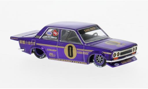 Diecast model cars Datsun 510 tuning Pro Street Anniversary Edition purple 1/64 Mini GT