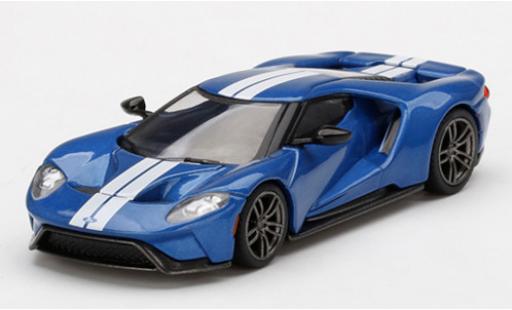 Diecast model cars Ford GT Berlinetta metallic blue 1/64 Mini GT