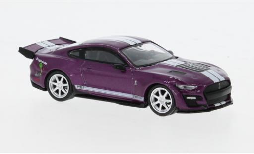 Diecast model cars Ford Mustang Shelby GT500 Ford Mustang 500 Dragon Snake purple 1/64 Mini GT