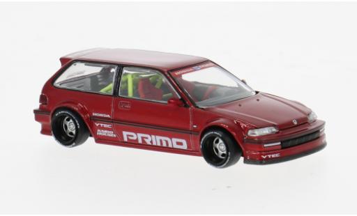 Diecast model cars Honda Civic Base (EF) red 1987 1/64 Mini GT