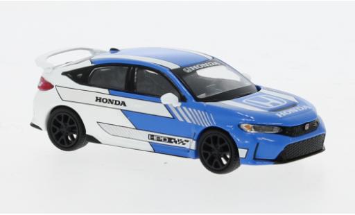 Diecast model cars Honda Civic Type R blue/white 2023 1/64 Mini GT