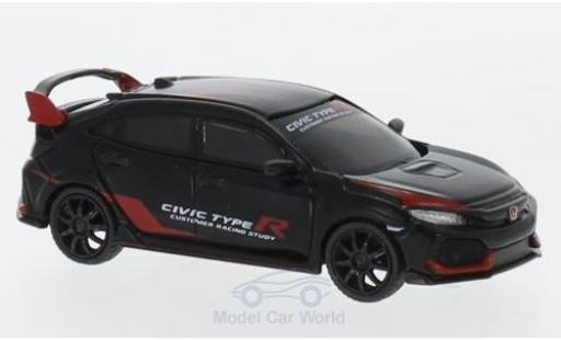 Diecast model cars Honda Civic Type R (FK8) matt-black/red Customer Racing Study 1/64 Mini GT