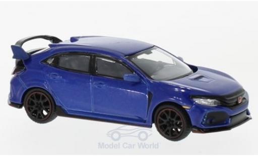 Diecast model cars Honda Civic Type R (FK8) metallic blue 1/64 Mini GT