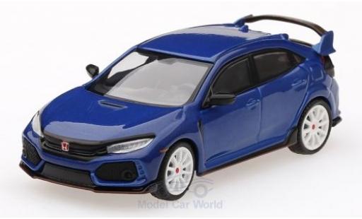 Diecast model cars Honda Civic Type R (FK8) metallic blue Modulo Kit 1/64 Mini GT