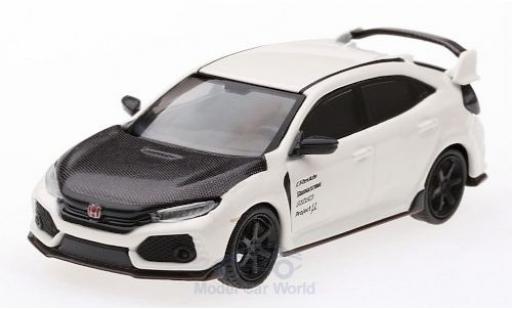Diecast model cars Honda Civic Type R (FK8) white/carbon RHD 1/64 Mini GT