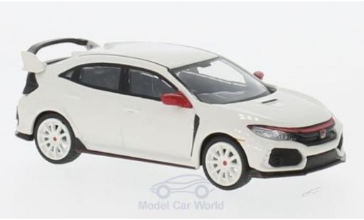 Diecast model cars Honda Civic Type R (FK8) white RHD 1/64 Mini GT