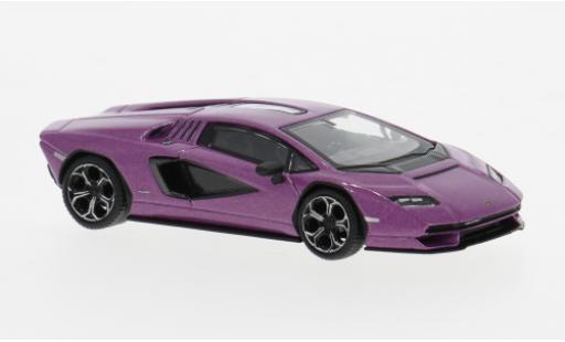 Diecast model cars Lamborghini Countach LPI 800-4 purple 1/64 Mini GT