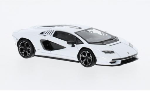 Diecast model cars Lamborghini Countach LPI 800-4 white 1/64 Mini GT