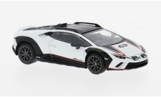 Diecast model cars Lamborghini Huracan Sterrato Bianco Asopo white/black 1/64 Mini GT