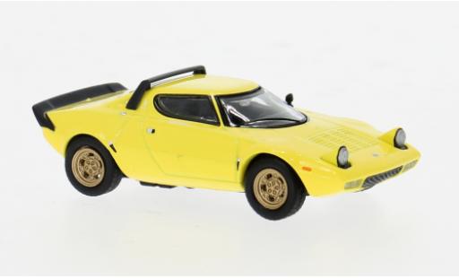 Diecast model cars Lancia Stratos Stradale HF yellow 1/64 Mini GT
