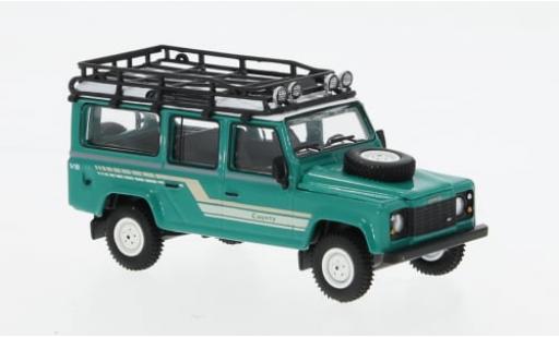 Diecast model cars Land Rover Defender 110 Station Wagon green/Dekor 1985 1/64 Mini GT