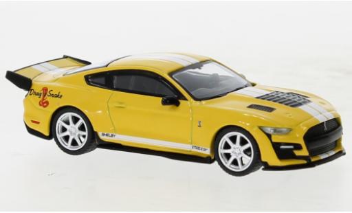 Diecast model cars Ford Mustang Shelby GT500 Ford Mustang Dragon Snake Concept yellow 1/64 Mini GT