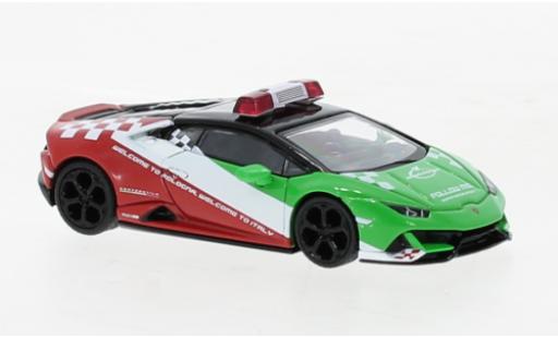 Diecast model cars Lamborghini Huracan Evo Bologna Airport Follow-Me Car 2020 1/64 Mini GT