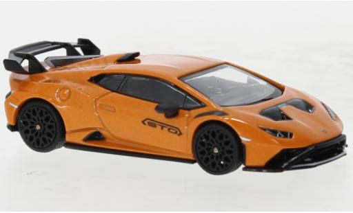 Diecast model cars Lamborghini Huracan STO metallise orange 1/64 Mini GT