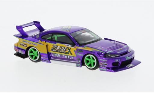 Diecast model cars Nissan Silvia S15 LB-Super Silhouette RHD Formula Drift 2022 1/64 Mini GT