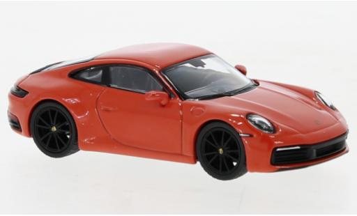 Diecast model cars Porsche 911 4S Carrera orange 1/64 Mini GT