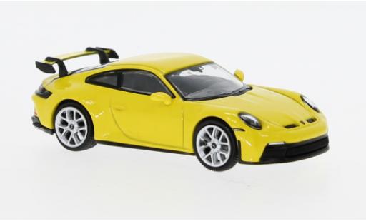 Diecast model cars Porsche 911 GT3 yellow 1/64 Mini GT
