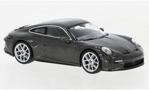 Diecast model cars Porsche 911 GT3 Touring metallise grey 1/64 Mini GT