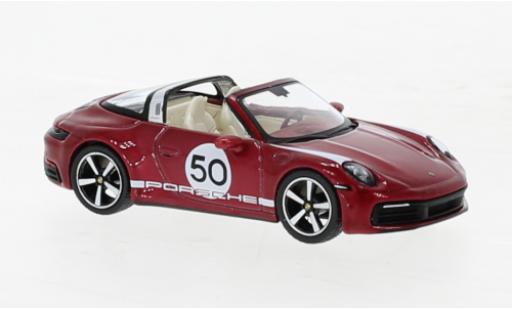 Diecast model cars Porsche 911 Targa 4S Heritage Design Edition metallise red 1/64 Mini GT