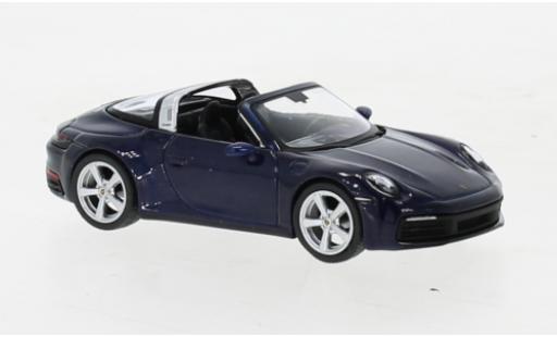 Diecast model cars Porsche 911 Targa 4S metallise blue 1/64 Mini GT