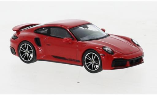Diecast model cars Porsche 911 Turbo s red 1/64 Mini GT