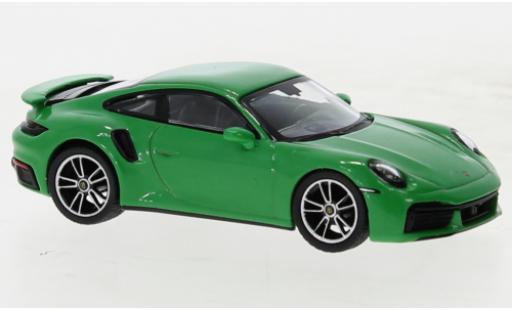 Diecast model cars Porsche 911 Turbo s vert 1/64 Mini GT
