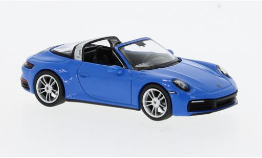 Diecast model cars Porsche 911 Targa 4S blue 1/64 Mini GT