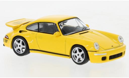Diecast model cars Porsche Ruf CTR Porsche RUF Anniversaire yellow 1/64 Mini GT