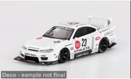 Diecast model cars Nissan Silvia S15 LB-Super Silhouette Athlete white 2024 1/64 Mini GT