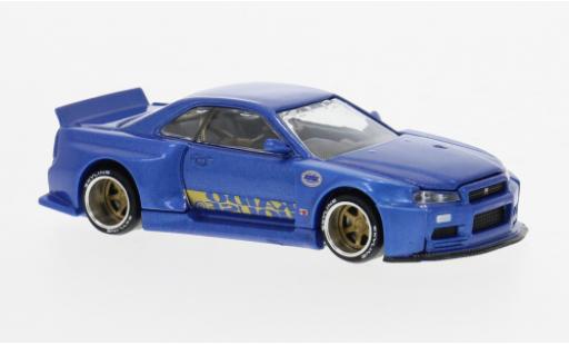 Diecast model cars Nissan Skyline R34 GT-R () blue 1999 1/64 Mini GT