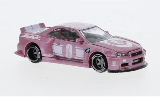 Diecast model cars Nissan Skyline R34 GT-R () pink 1/64 Mini GT