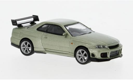 Diecast model cars Nissan Skyline R34 GT-R () Tommykaira R-z green 1/64 Mini GT