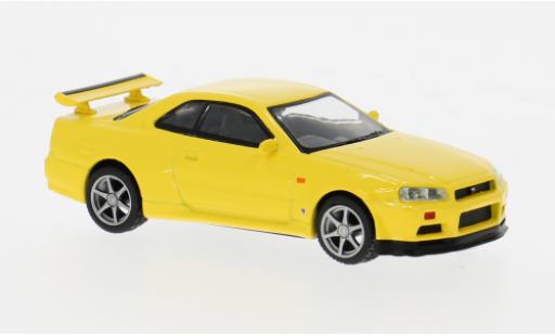Diecast model cars Nissan Skyline R34 GT-R () V-Spec yellow 1999 1/64 Mini GT