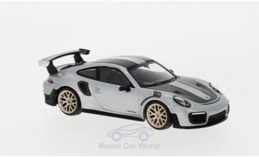 Diecast model cars Porsche 911 GT2 RS ( II) grey RHD Weissach Package 1/64 Mini GT