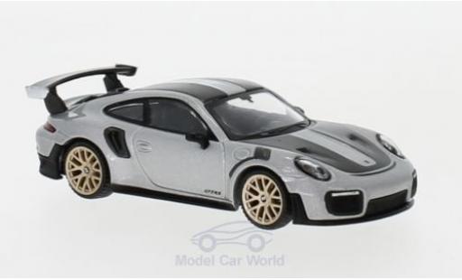 Diecast model cars Porsche 911 GT2 RS ( II) grey Weissach Package 1/64 Mini GT