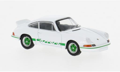 Diecast model cars Porsche 911 RS Carrera 2.7 white/green 1973 1/64 Mini GT